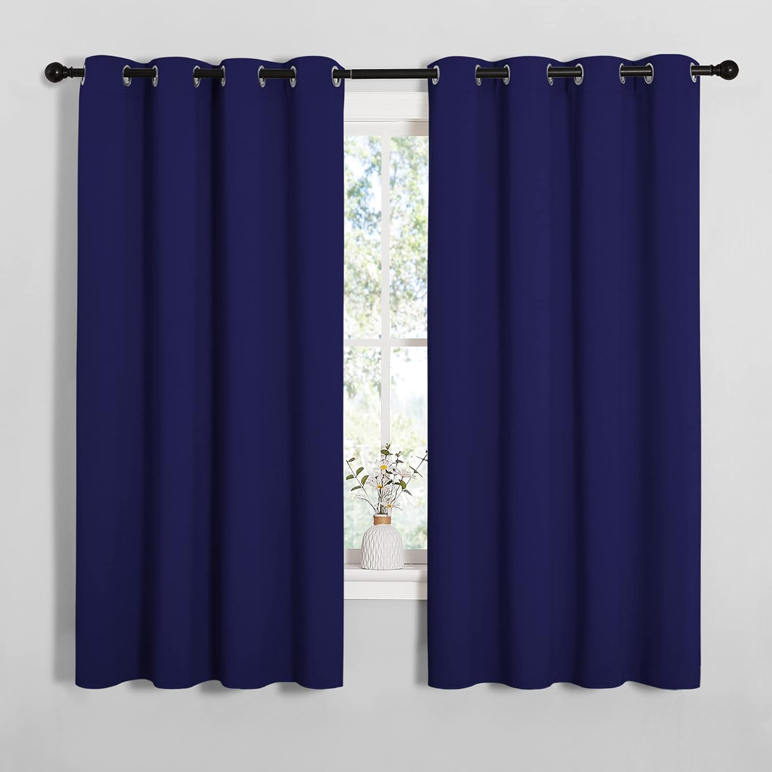 NICETOWN Blackout Curtains - All Season Thermal Insulated Grommet Drapes for Kids' Room | Royal Blue, 55 x 68 Inches