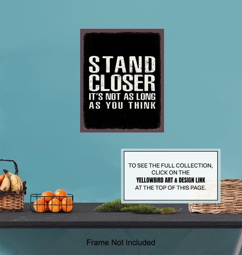 Funny Quotes Bathroom Posters by Rustic Typography | Black & White Wall Art for Men’s Bath