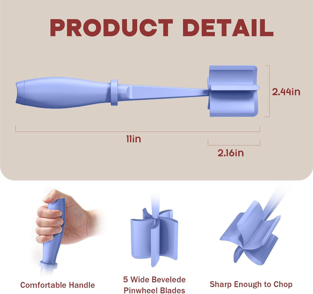 Skiennix Meat Chopper - Premium Heat Resistant Hamburger Grinder Tool | 2 Pcs, Purple