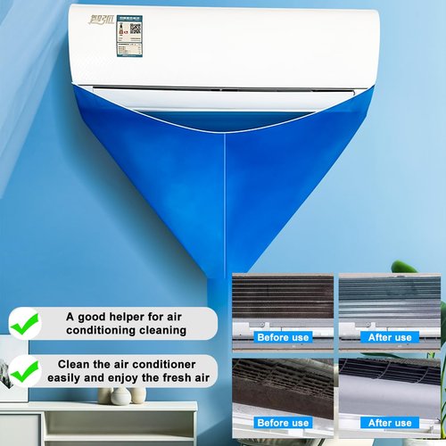 Integrated Design Mini Split Cleaning Bag, Ac Cleaning Bag, Air Conditioner Cleaning Cover, Air Conditioner Service Bag, Mini Split Cleaning Cover, Ac Cleaning Cover Bag, Waterproof, Reusable