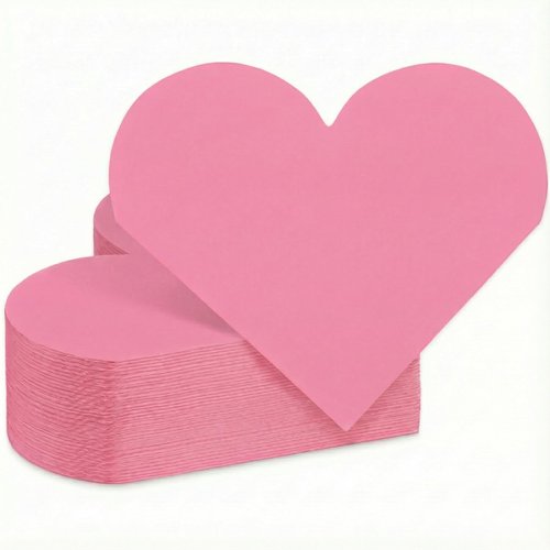 100Pcs Heart Paper Napkins Pink Heart Shaped Disposable Napkins Large Size Super Absorbent Napkins Set, Perfect for Valentine's Day, Weddings, Engagements, and Mother's Day