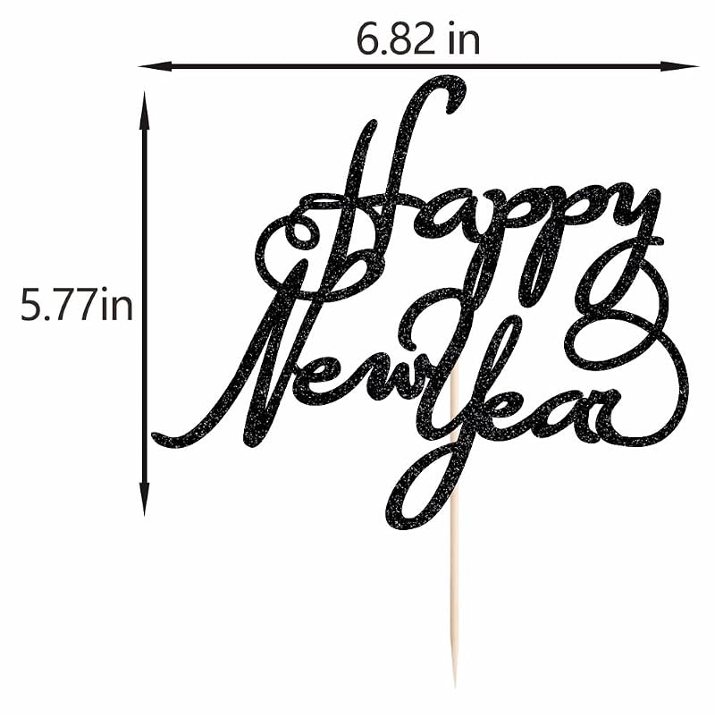 Happy New Year 2026 Cake Topper