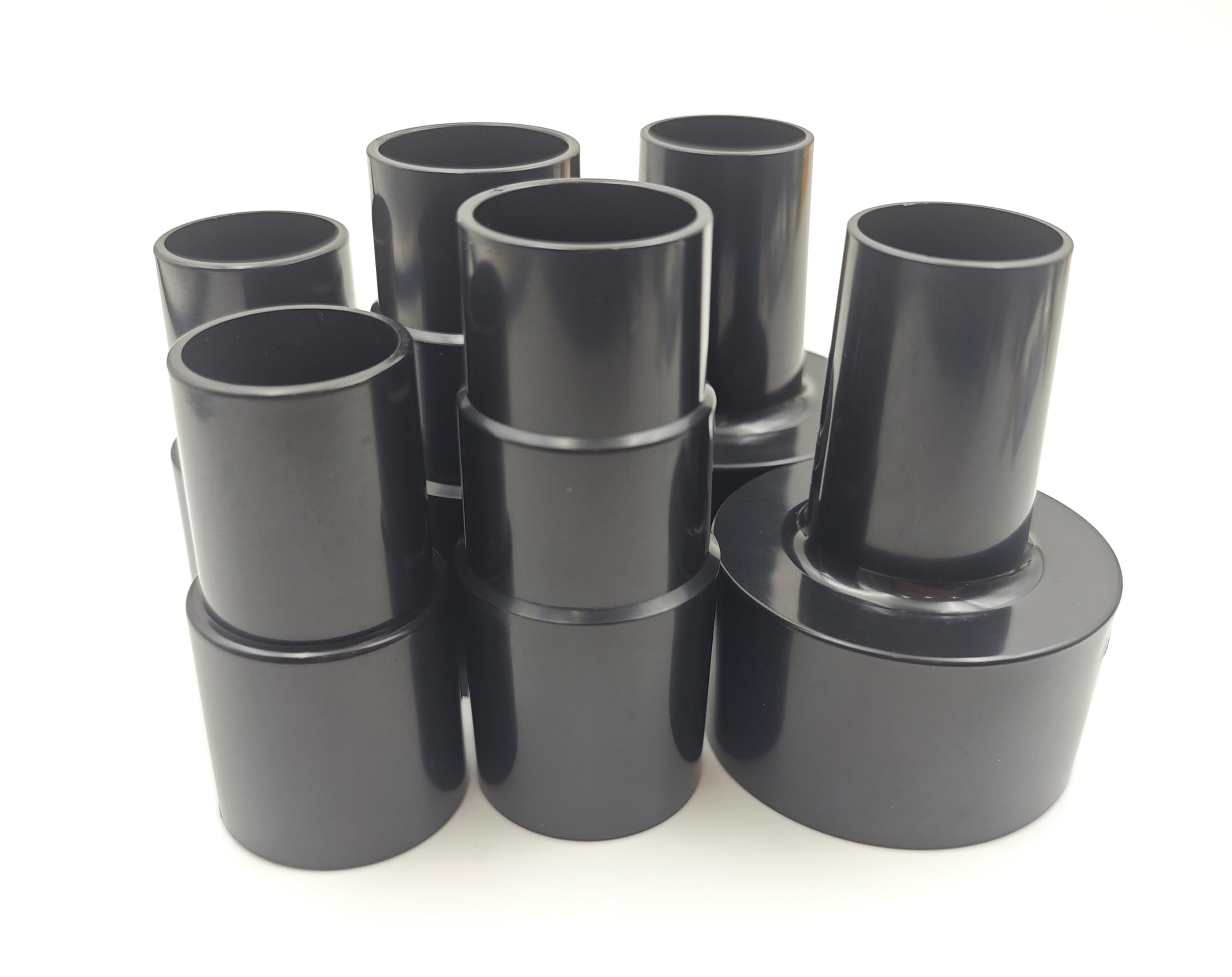 Plastic Vacuum Converter Reducer Attachments Fits Vacuum Cleaner， 1-3/8" to 1-1/4", 2-1/2" to 1-1/4", 1-1/4" to 1-3/8" to 1-1/2"（6 Pieces）