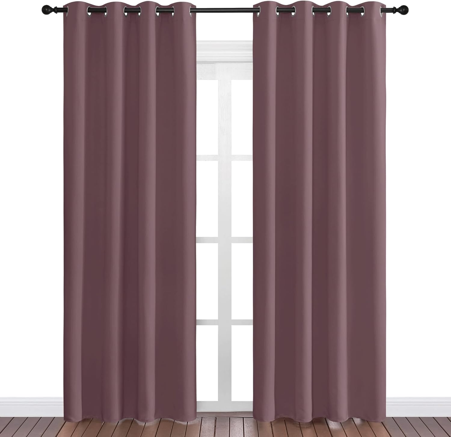 NICETOWN Blackout Curtains - 86" Long, 55" Wide | Sound Reducing & Heat Blocking for Modern Rooms