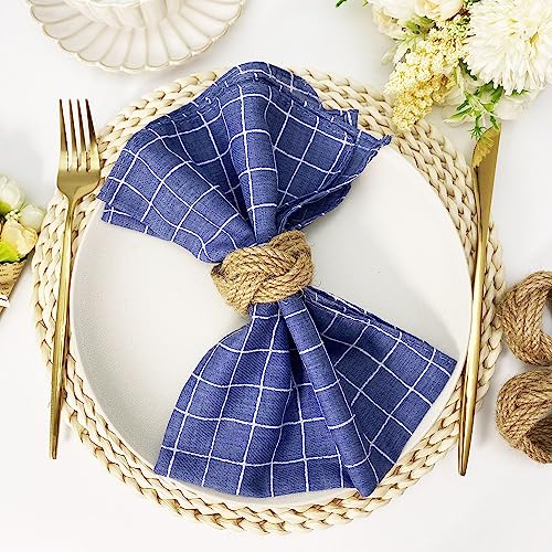 Farmhouse Burlap Napkin Rings Set of 50 - Tropical Style, Rustic Table Decor
