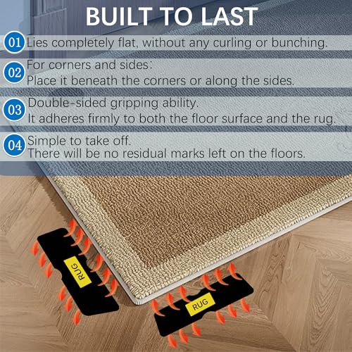 Re-Call Rug Tape - 4 Pack Double-Sided Non-Slip Grippers