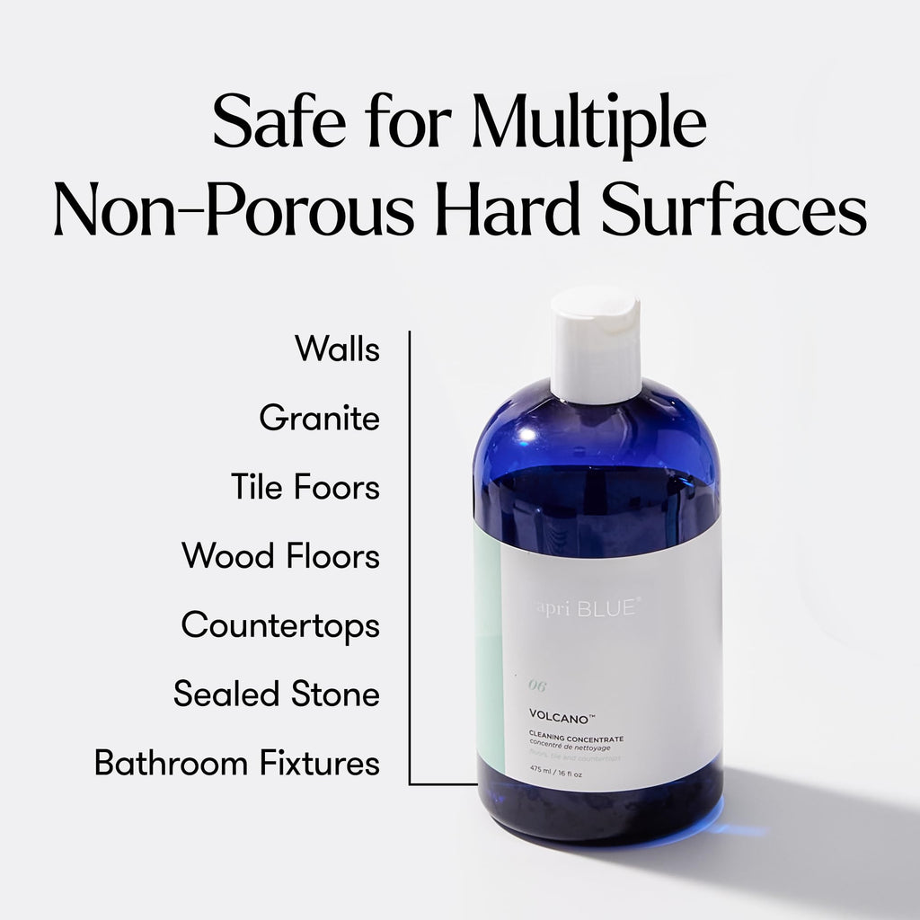 Capri Blue Volcano Cleaning Concentrate - Multi Purpose Cleaner - Cleaning Products Safe for Floors, Tile, Countertops & More - Vegan & Cruelty Free - Non-toxic Cleaning Supplies (16 fl oz)