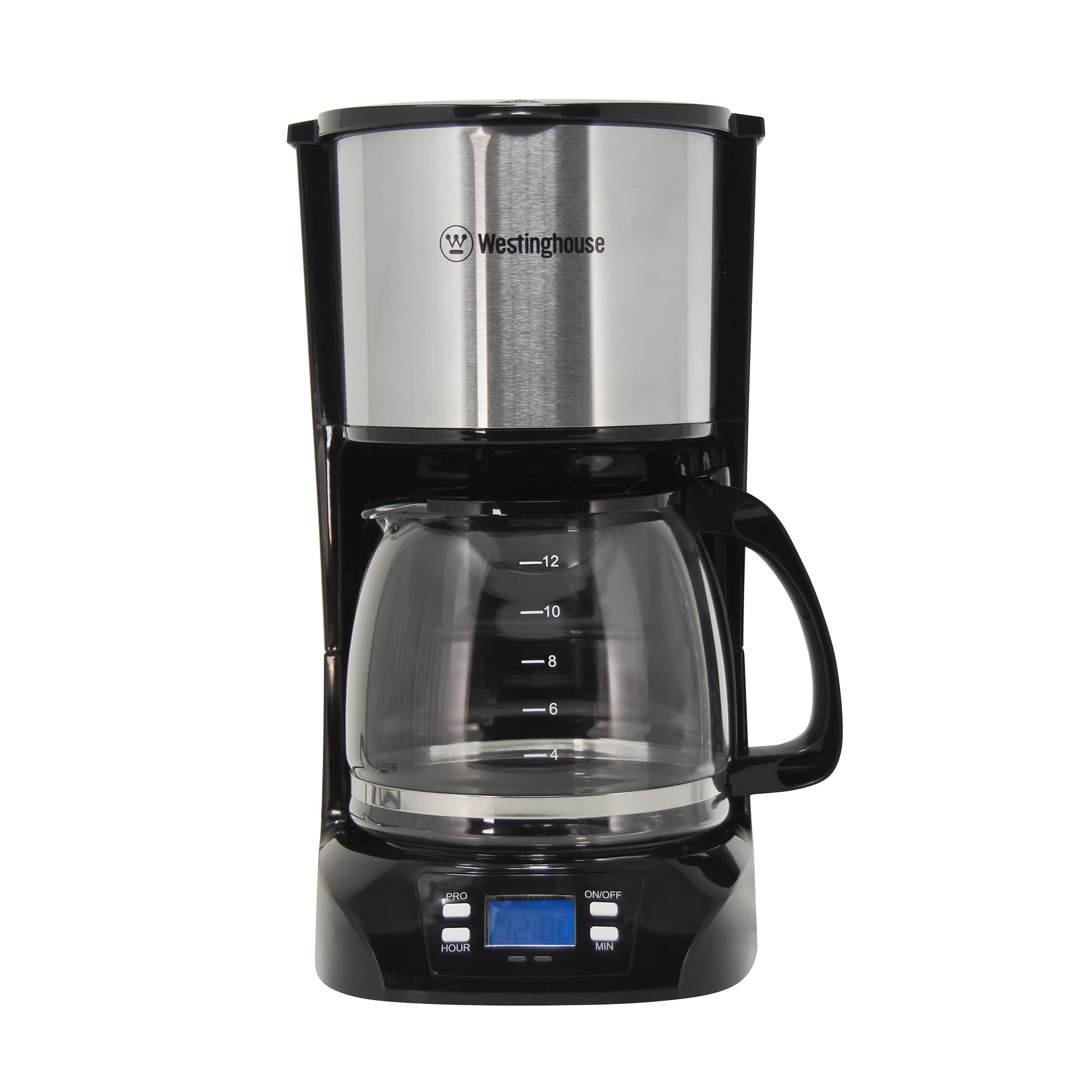 Westinghouse 220 volts 12 cup coffee maker 220v 240 volt Digital Programmable Coffee Machine Permanent Filter & Hot Plate (NOT FOR USE IN USA)