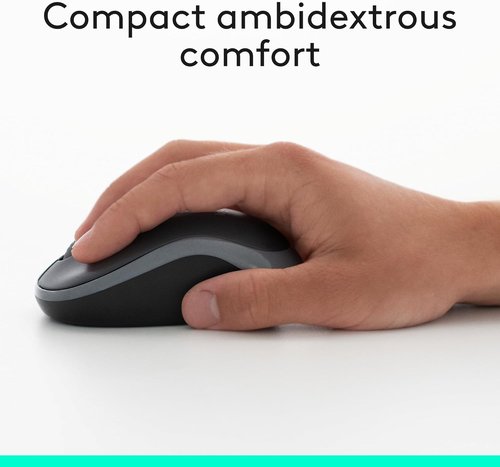 Logitech MK270 Wireless Keyboard and Mouse Combo - Compact Design, 2.4 GHz, 8 Multimedia Keys, Black