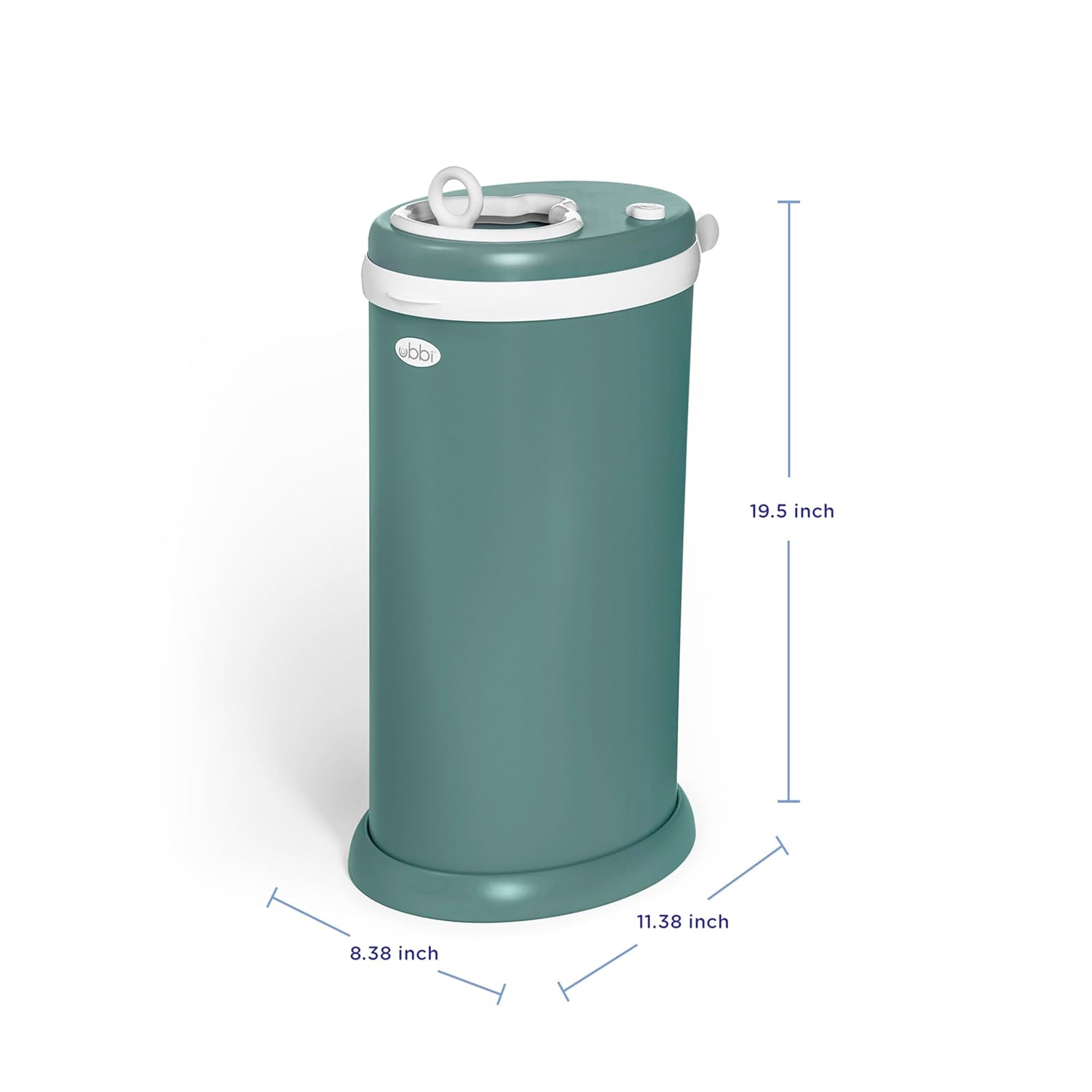 Ubbi Stainless Steel Diaper Pail - Odor Locking Design, No Special Bags Needed | Award-Winning Essential