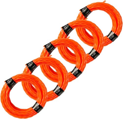 EGO Power+ Twisted String Trimmer Lines | Pre-Cut 0.095" | 5-Pack for Efficient Trimming