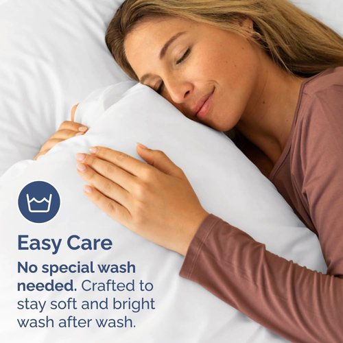 King Standard Pillow Cases - Ultra-Soft Hotel Quality Covers | Fade Resistant & Wrinkle Free - 2 Piece Set in White