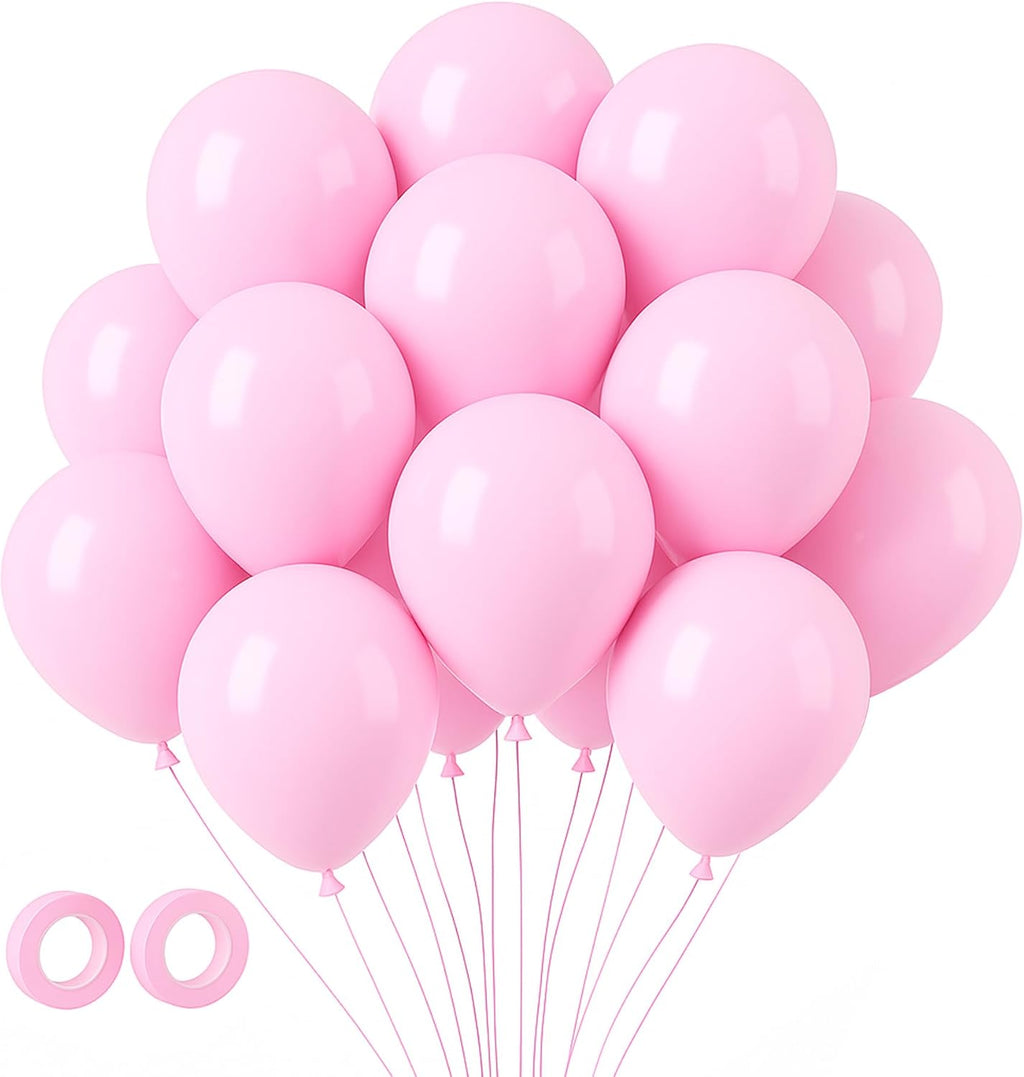Voircoloria 105pcs Pink Balloons - 12 Inch Latex Party Balloons for Birthday, Baby Shower & Weddings