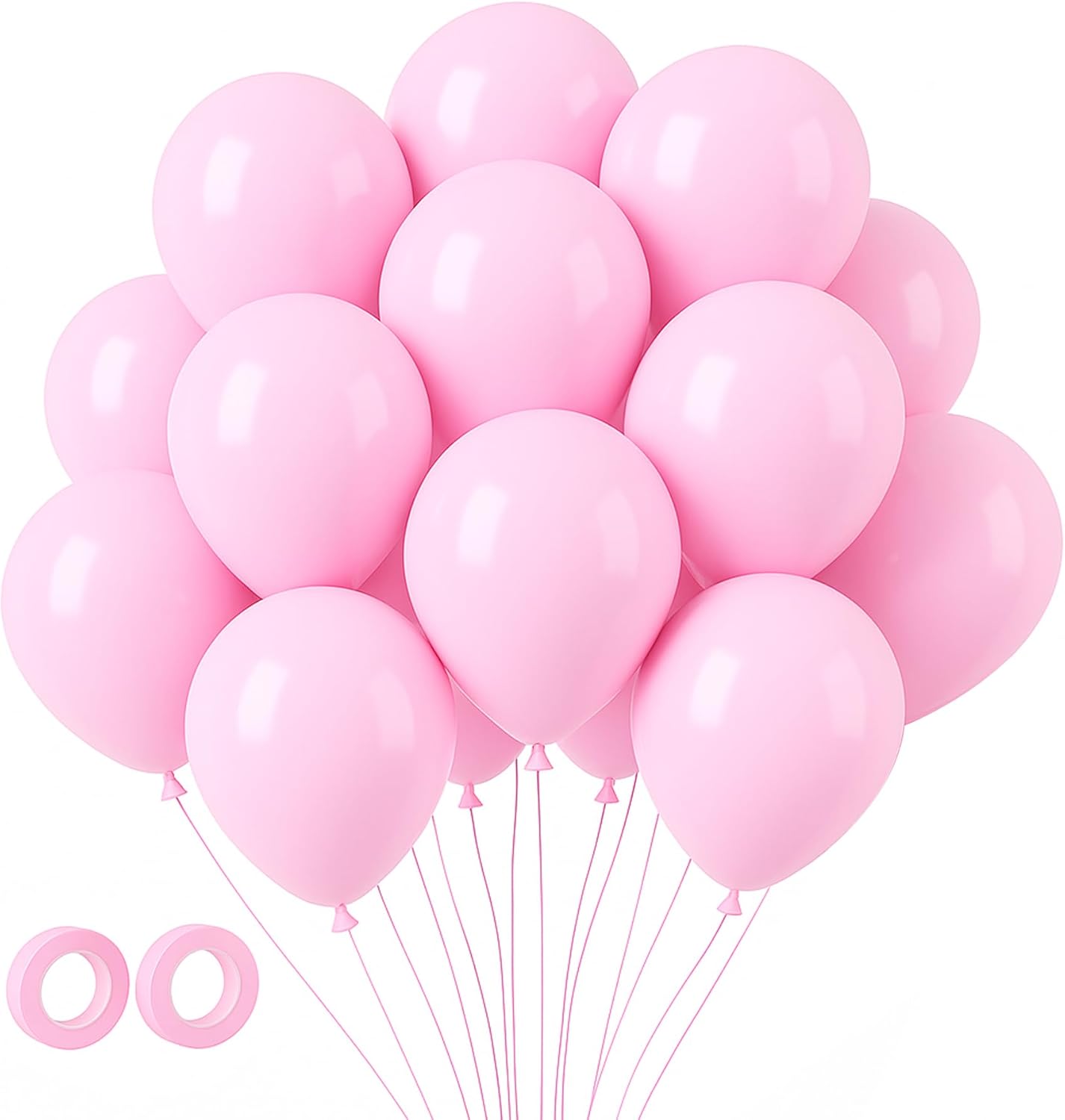 Voircoloria 105pcs Pink Balloons - 12 Inch Latex Party Balloons for Birthday, Baby Shower & Weddings