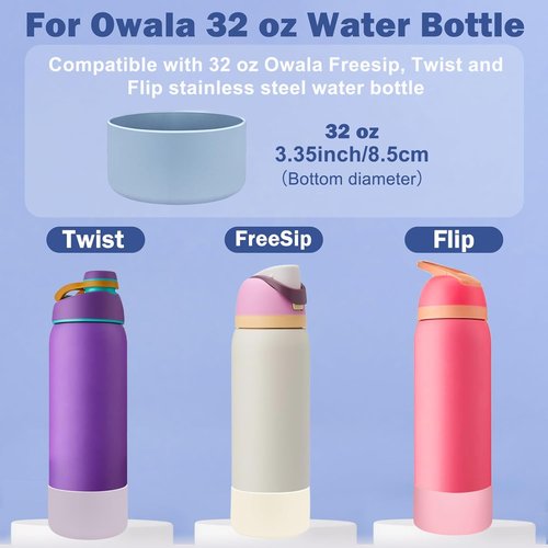 HEYSKAY Silicone Boot for Owala Flask Water Bottle - Anti-Slip Protective Sleeve | 2PCS BPA-Free