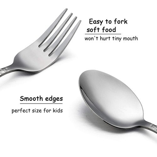 HaWare 9-Piece Toddler Kids Silverware Flatware Set, Stainless Steel Hammered(Adult Look) Preschooler Eating Utensils, Adult Diet Tableware, Includes 3 Spoons 3 Forks 3 Butter Knives, Dishwasher Safe