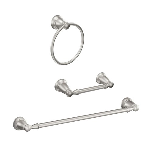 MOEN Banbury 3-Piece Bath Accessory Kit in Brushed Nickel