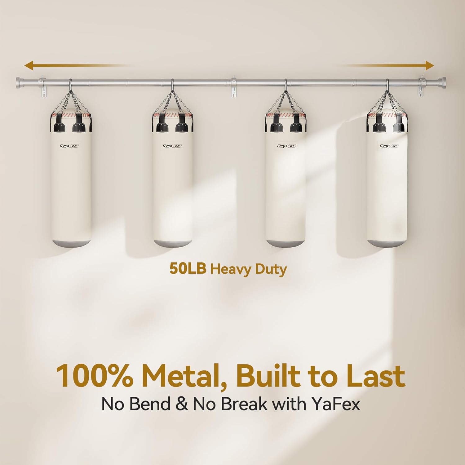YaFex Curtain Rods - Heavy Duty 1 Inch Adjustable Window Treatment Rods | 32-84 Inch, Modern Silver Design