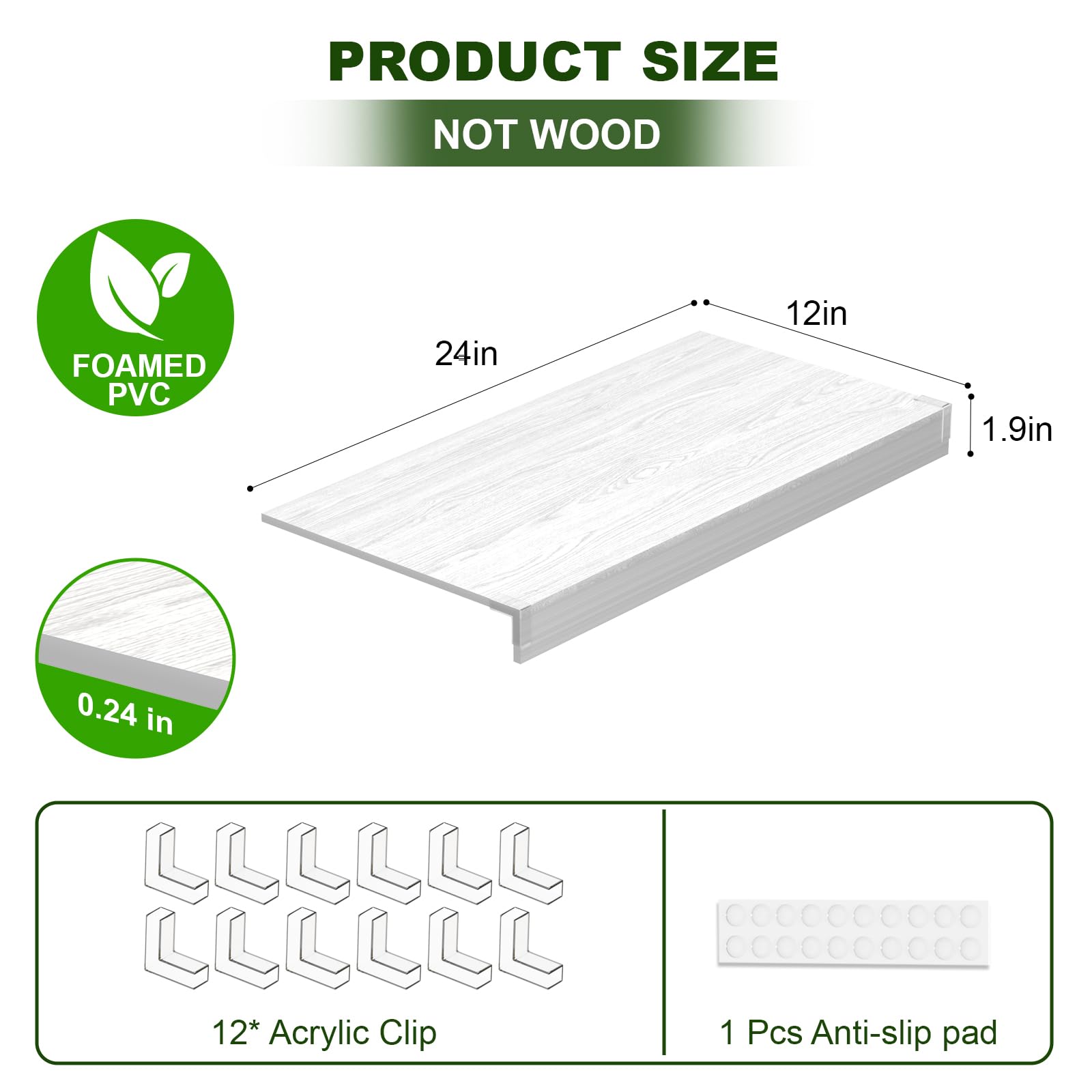 DOFOPO Wire Shelf Cover,Wire Rack Covers for Pantry PVC (Not Wood) Shelf Liners for Cabinet Kitchen Pantry Shelves(Wood Color,30x16 inch)