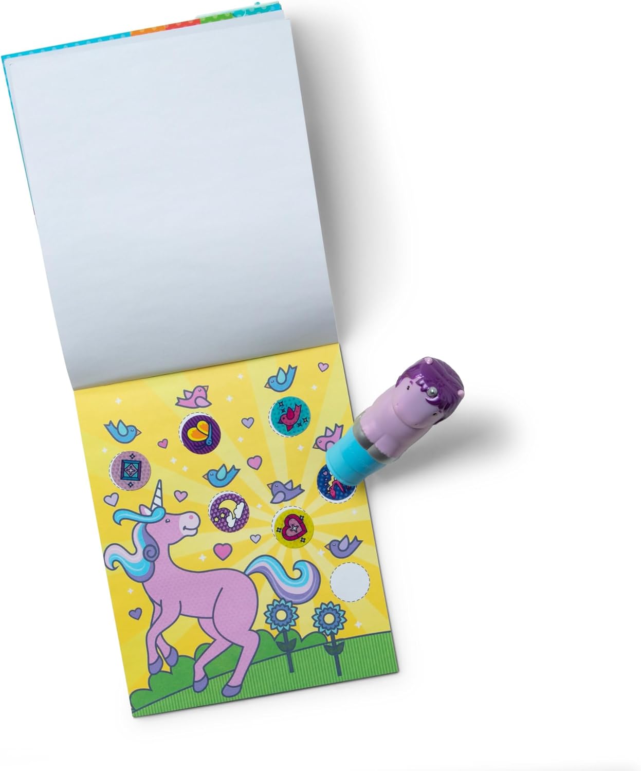 Melissa & Doug Sticker Wow!™ Activity Pad - 24 Pages with 300 Stickers | Arts & Crafts Fidget Toy - Purple Unicorn for Kids Ages 3+