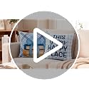 Tranqun Back to School Pillow Covers - 2 Pack 18x18 Inch Blue Gingham