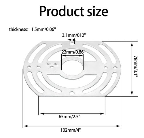 2 Pack Universal Light Fixture Mounting Bracket, 4 Inches Diameter Steel Crossbar Plate with Ground Screw for Mount Wall Light, Close to Ceiling Light