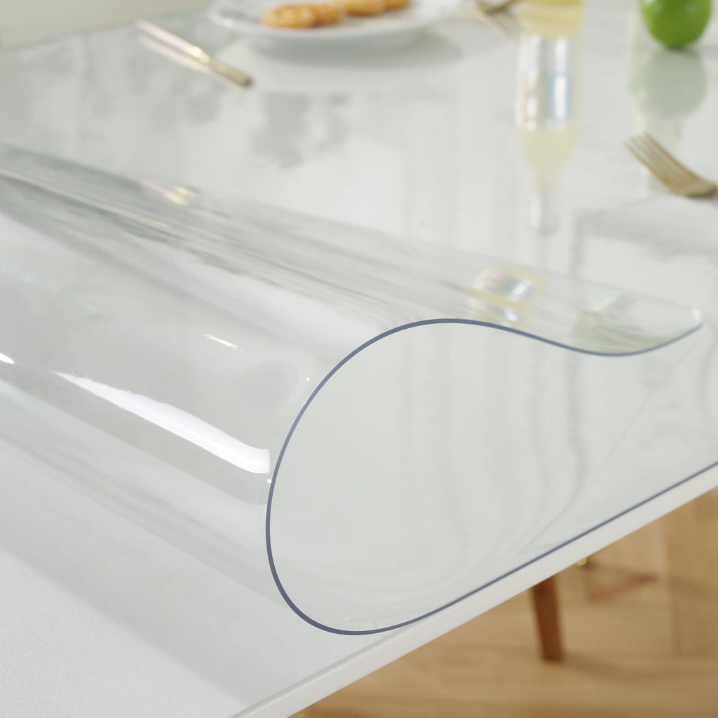 LovePads Clear Table Cover Protector 40 x 72 Inch, 1.5mm Thick Plastic Table Cover, Table Protector for Dining Room Table, Waterproof Vinyl Tablecloth Table Pad Mat for Kitchen, Dresser, Writing Desk