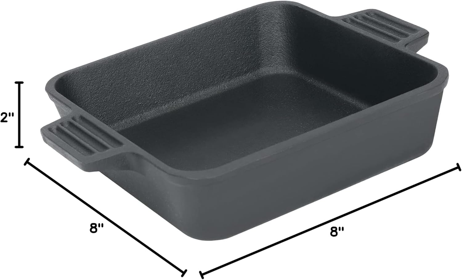 Bayou Classic 7472 Cast Iron Square Cake Pan - Perfect for Cornbread, Biscuits & Deep Dish Pizza