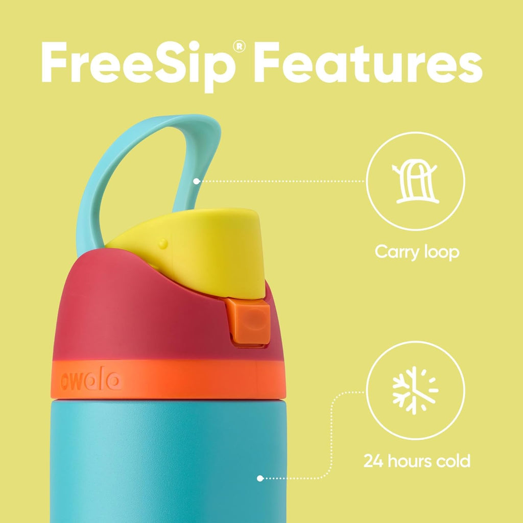 Owala FreeSip Insulated Stainless Steel Water Bottle - BPA-Free, 24 Oz, Perfect for Travel | Summer Sweetness