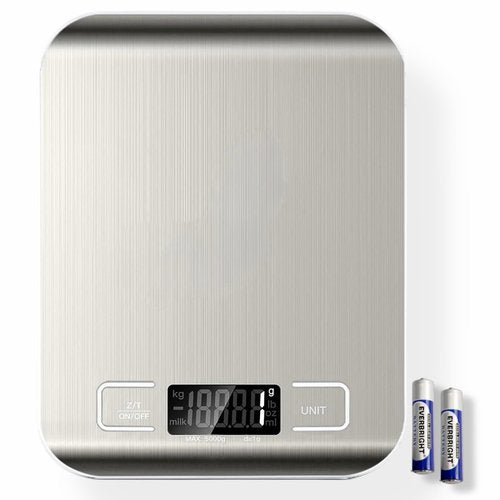 Digital Kitchen Scale by [Brand Name] - Precision Food Scale for Cooking & Baking | Stainless Steel, LCD Display, Compact Design
