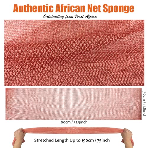 Unifab Authentic African Exfoliating Net Sponge Body Scrubber Pink