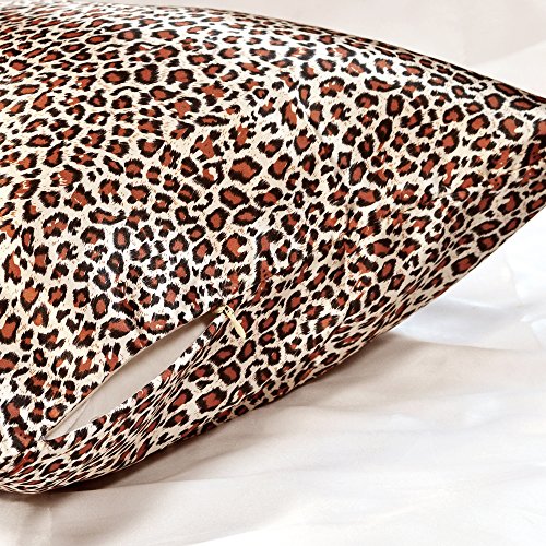 TAOSON Satin Pillow Covers - Set of 2, 18x18 Inch, White