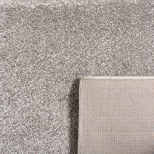 SAFAVIEH Carousel Kids Collection Area Rug - 3' Round, Grey & Ivory, Elephant Design, Non-Shedding & Easy Care, Ideal for High Traffic Areas for Boys & Girls in Playroom, Nursery, Bedroom (CRK165B)
