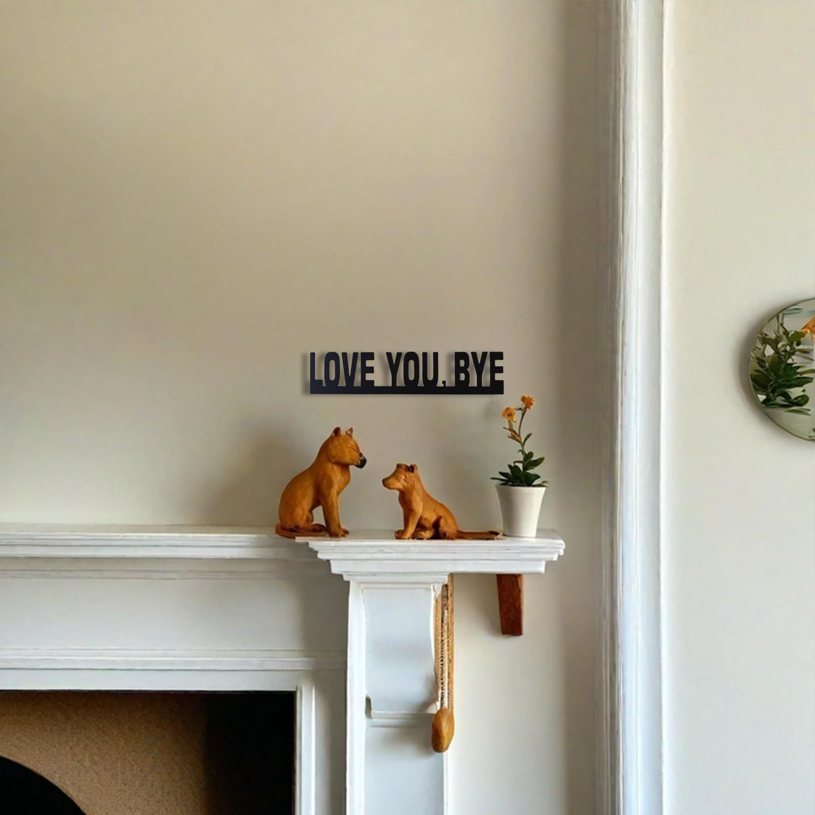 2025 New Year Gift - Cute Metal Door Topper Love You Bye Over Door Frame Decor Corner Sign Black Ornaments Wood Decorations Funny Christmas (LOVE YOU BYE)