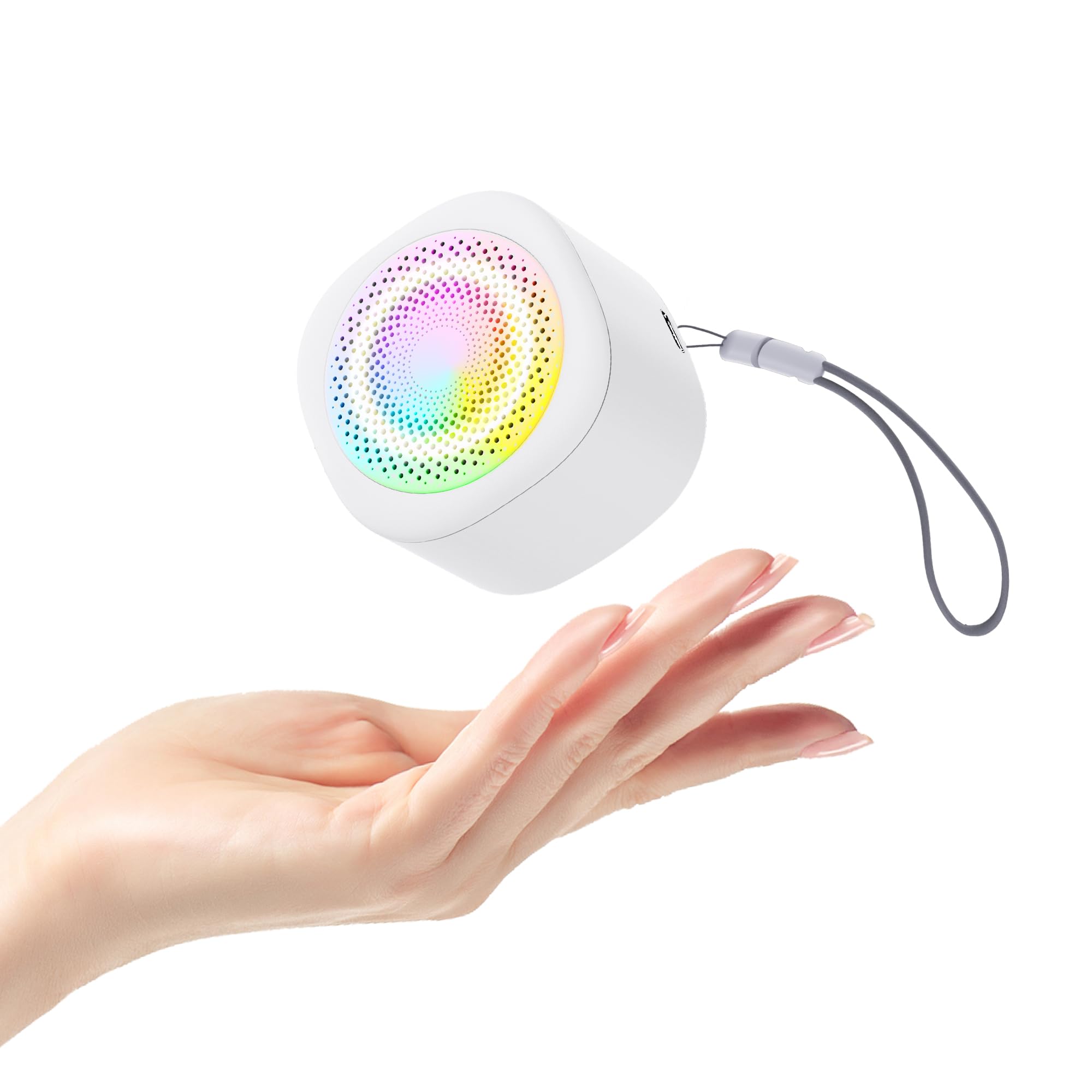 Mini Sleep Sound Machine, Portable White Noise Machine for Baby Sleeping Sounds Machine,10 Sounds Lullaby,7 Gradient Night Light Noise Sleeping Machines, Adjustable 30 Volumes Sleep Timer for Kids