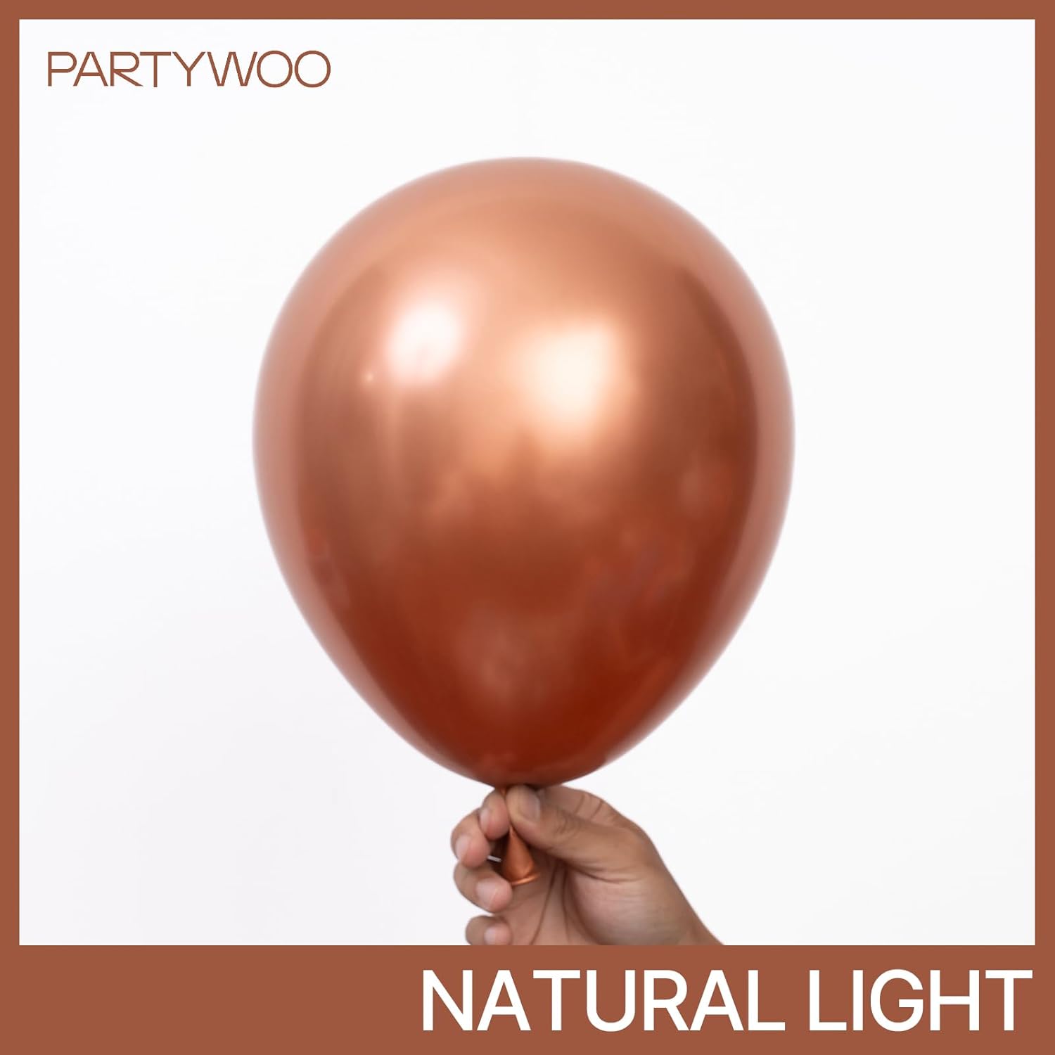 PartyWoo 12-Inch Balloons - 50 Pcs for Graduation, Wedding, Baby Shower & Anniversary Celebrations | Brown