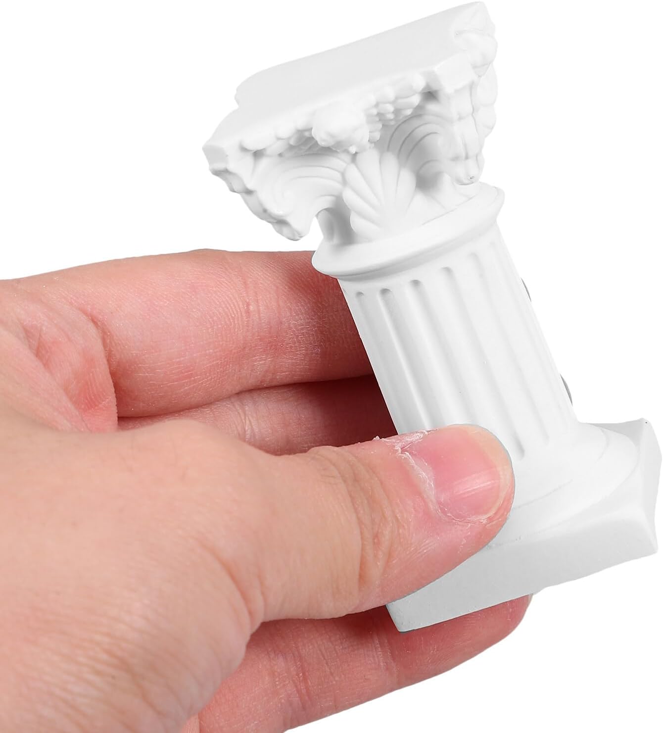 TOYANDONA Roman Pillar Statues - Elegant Greek Columns Candle Holders | 2-Piece White Resin Set
