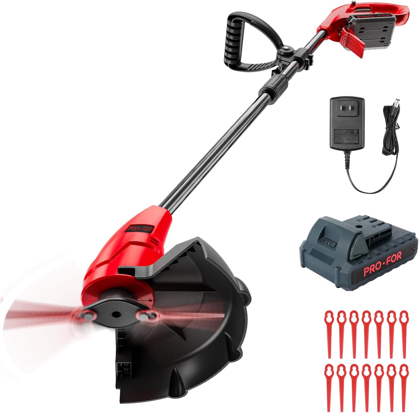 Skiennix 20V Cordless Electric Weed Trimmer - Lightweight, Battery Powered with Charger Included