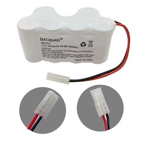 BAOBIAN XB1918 V1950 V1917 VX3 7.2V 3000mAh Ni-MH Replacement Battery Compatible with Euro Pro Shark Vacuum Carpet and Carpet Sweeper