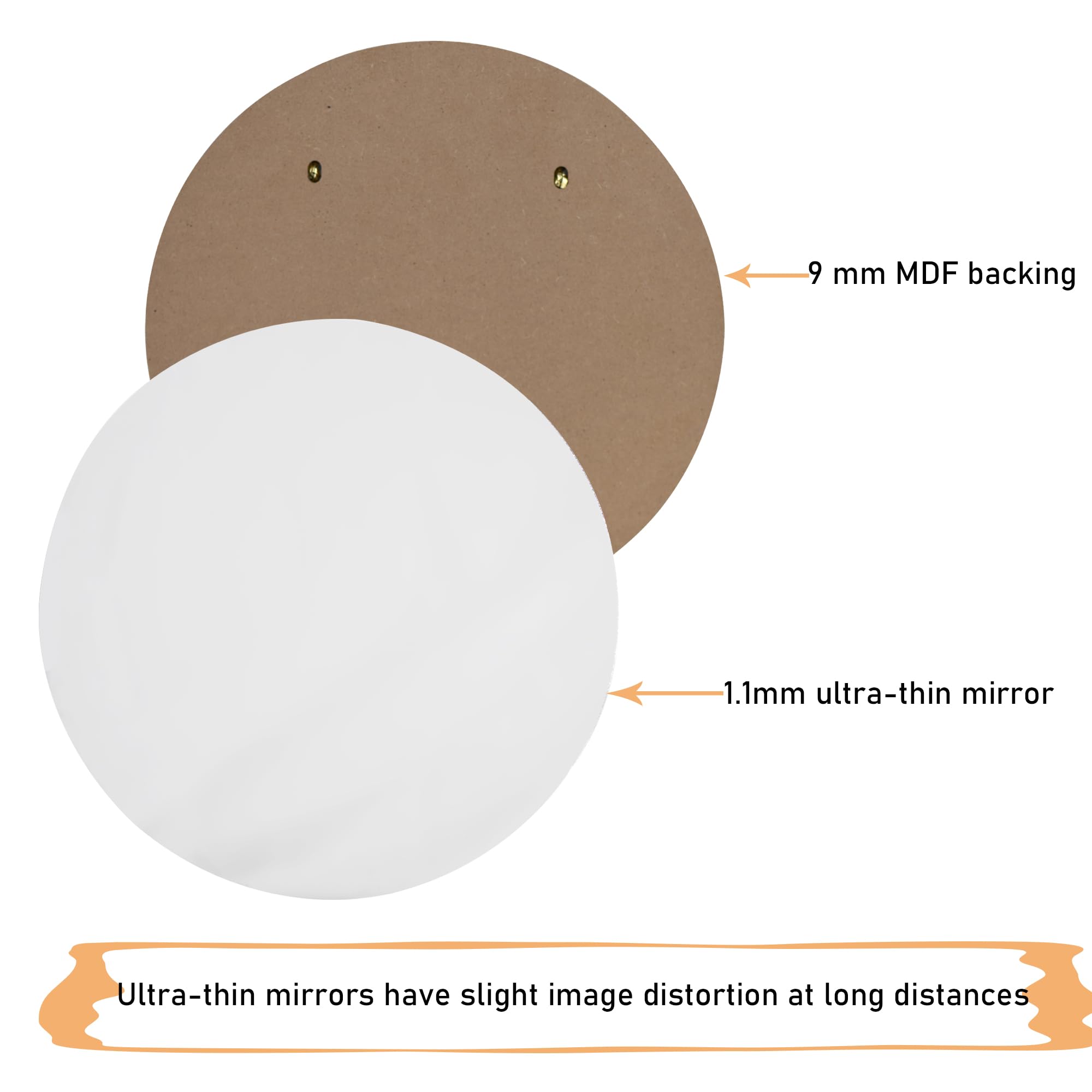 YCHMIR Small Round Wall Mirror,Bathroom Mirror (Black, 11.8 in.)