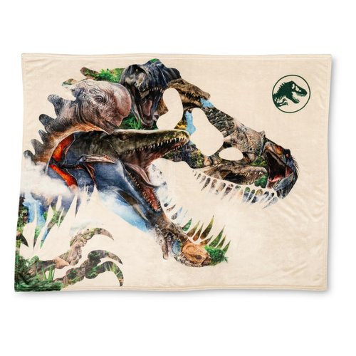 Jurassic World Rebirth Kids Bedding Super Soft Plush Throw Blanket, 46 in x 60 in, (Officially Licensed Product) by Franco