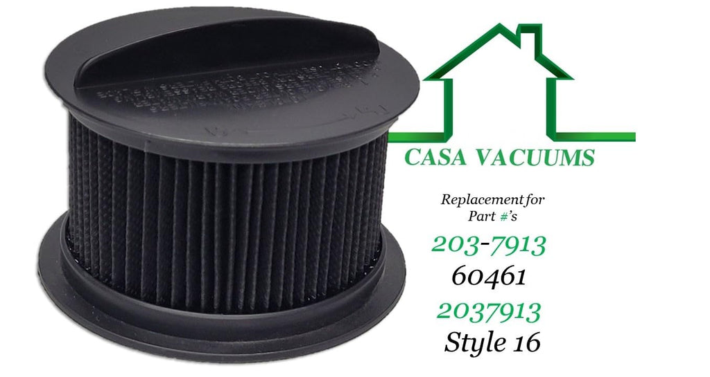 2 32R9 Filters for Bissell Power Force - Helix Turbo - Powergroom - Easy Vac Bagless Upright Vacuum Cleaner. Inner and Outer Circular Filter Set. Part # 203-7913 60461 2037913 Style 16