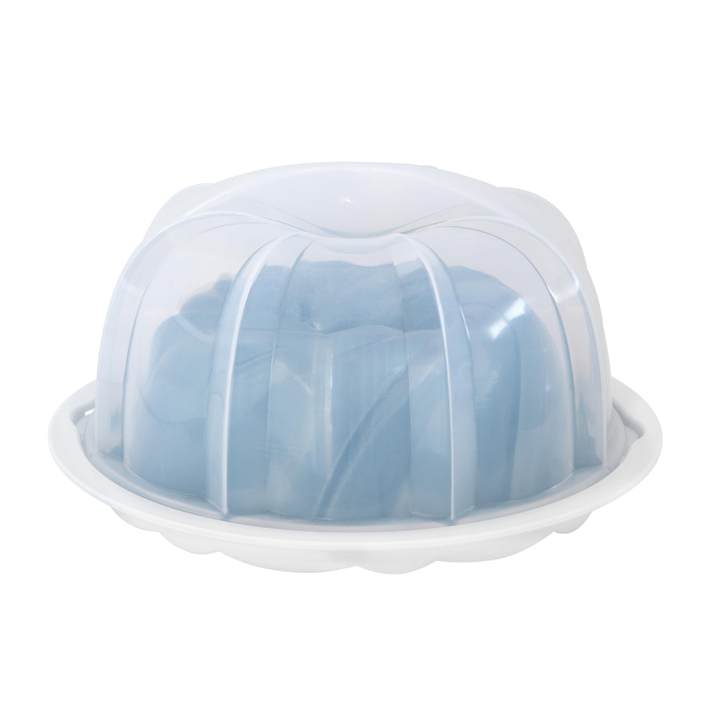 Nordic Ware Formed Swirl Bundt with Keeper, 10 Cup, Twilight Blue