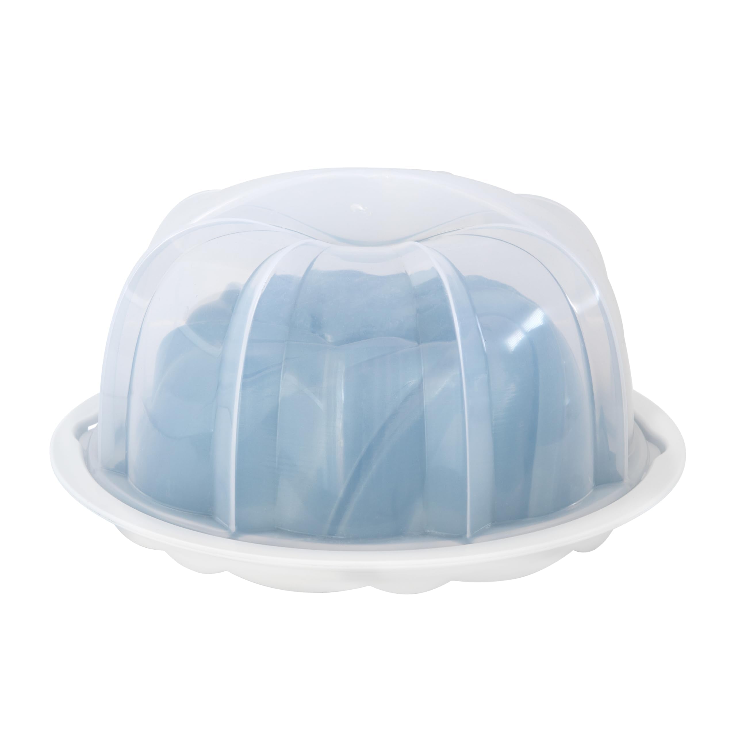 Nordic Ware Formed Swirl Bundt with Keeper, 10 Cup, Twilight Blue