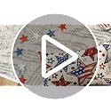 Patriotic Stars and Stripes Throw Pillow Cover | 12x20 Inch | Machine Washable Polyester