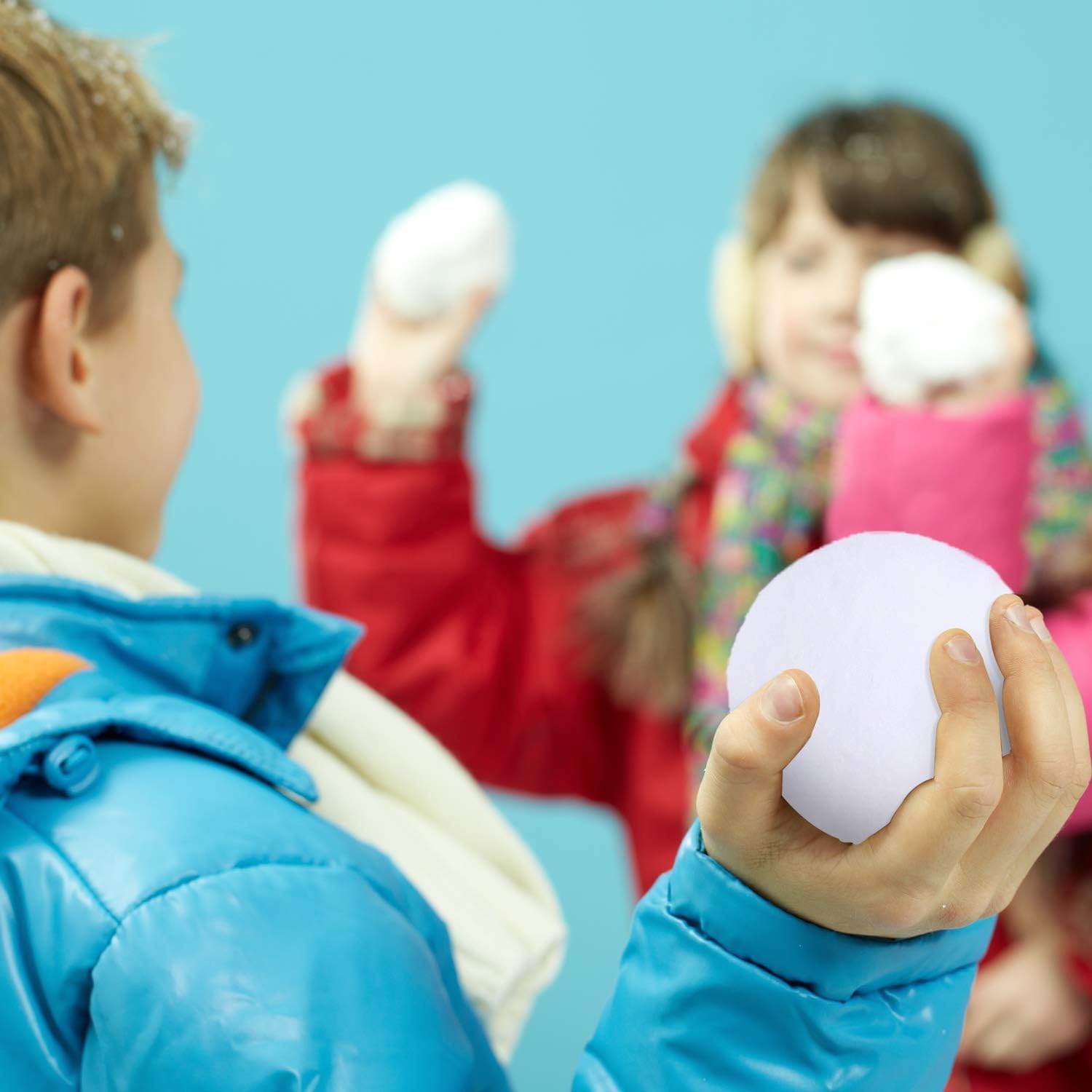 URATOT Snow Toy Balls - 25 Pack of Soft Plush Fake Snowballs for Indoor Winter Fun