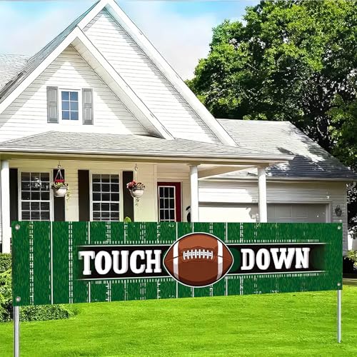 BlissYard Football Game Banner - Touchdown Stadium Decor 78x17