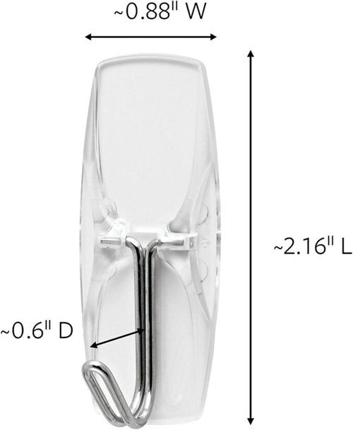 Command Medium Clear Wire Toggle Hooks - Damage-Free Hanging Solution | 10 Hooks & 12 Adhesive Strips, Holds Up to 2 lb
