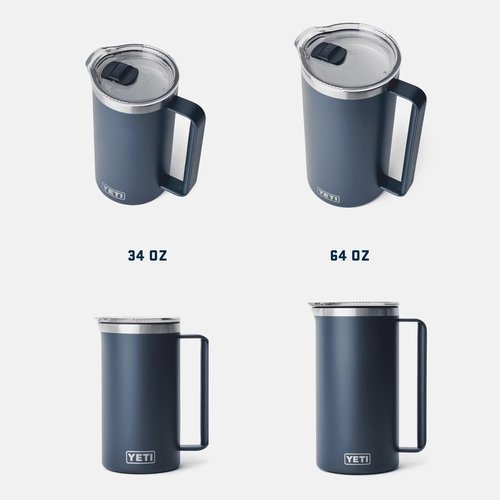 YETI Rambler 34 oz Pitcher, Vacuum Insulated, Stainless Steel with MagSlider Lid, White
