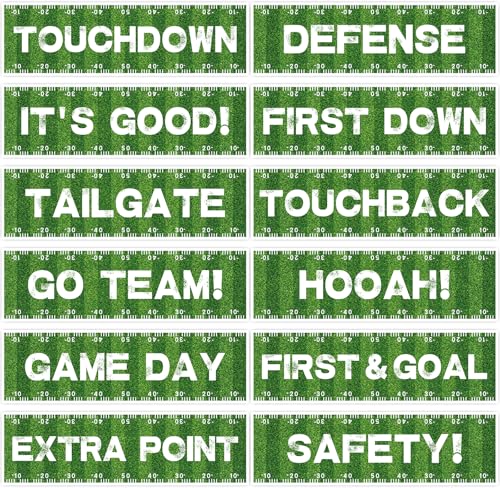 Football Party Decorations - 12 Themed Cutout Banners for Birthdays